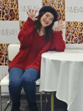 「Right-on（ライトオン）のアイテム（ハンチング/ベレー帽）」を使った、ちぱさん（レディース・160cm）の冬コーディネート