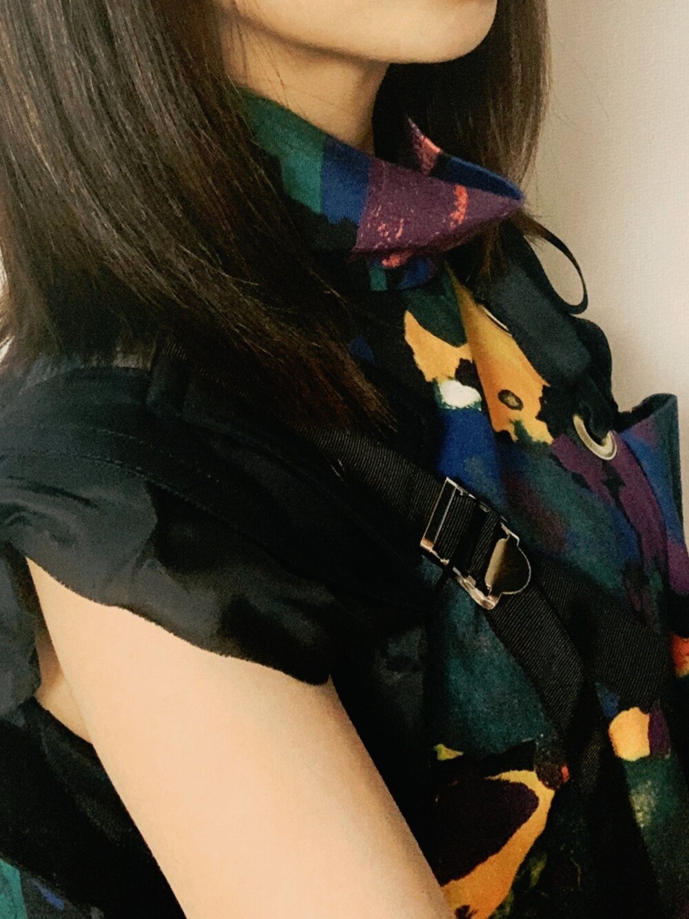 「sacai、夏、マルチカラー」｜「Sacaiのアイテム（トップス、その他）」を使った、なこさん（レディース・158cm）の夏コーディネートの1枚目の写真