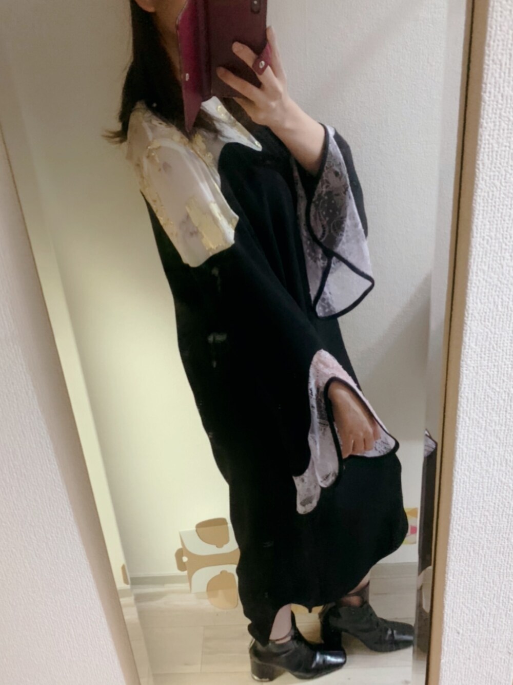 「結婚式、ドレス」｜「mameのアイテム（ワンピース/ドレス、ブラック系）」を使った、なこさん（レディース・158cm）の秋コーディネートの1枚目の写真