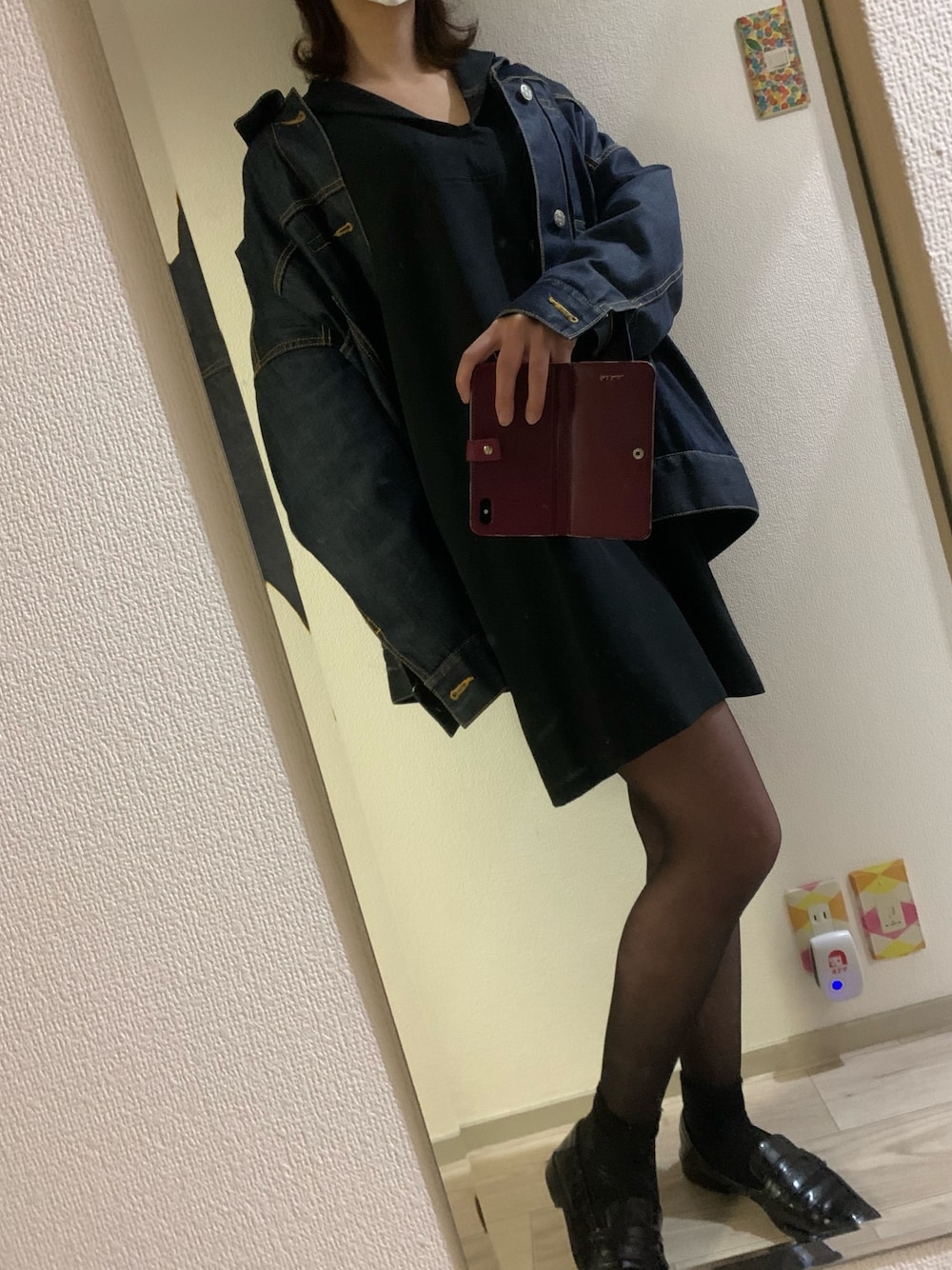 「ootd、ブラックコーデ」｜「zoeのアイテム（ワンピース、ブラック系）」を使った、なこさん（レディース・158cm）の春コーディネートの1枚目の写真