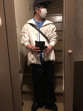「hatra（ハトラ）のアイテム（パンツ）」を使った、もりんこりったさん（メンズ・155cm）の春コーディネート