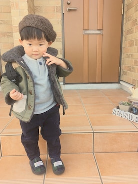 Oshilow☺︎Lanlanさん（キッズ・90cm）の冬コーディネート