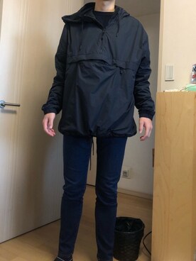 「H&M DIVIDED（エイチアンドエム　ディヴァイデッド）のアイテム（ナイロンジャケット）」を使った、アクセルさん（メンズ・178cm）の秋コーディネート