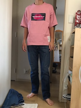 「NUMERALS（ヌメラルズ）のアイテム（トップス）」を使った、アクセルさん（メンズ・178cm）の夏コーディネート