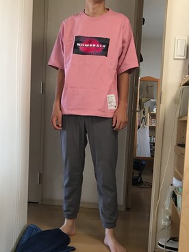 「NUMERALS（ヌメラルズ）のアイテム（トップス）」を使った、アクセルさん（メンズ・178cm）の夏コーディネート