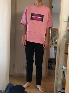 「NUMERALS（ヌメラルズ）のアイテム（トップス）」を使った、アクセルさん（メンズ・178cm）の夏コーディネート