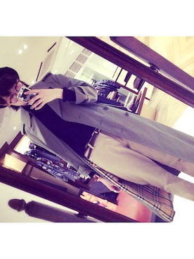 「アイテム（トレンチコート、グリーン系）」を使った、MNRさん（レディース・163cm）の冬コーディネート