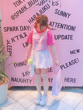 「SPINNS（スピンズ）のアイテム（トップス）」を使った、ももち・×・さん（レディース・157cm）の夏コーディネート