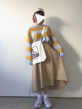 「CONVERSE（コンバース）のアイテム（バッグ）」を使った、ももち・×・さん（レディース・157cm）の冬コーディネート