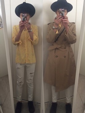 「MOUSSY（マウジー）のアイテム（トレンチコート）」を使った、藤枝蘭丸さん（メンズ・175cm）の春コーディネート