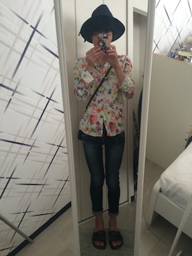 「NARACAMICIE（ナラカミーチェ）のアイテム（トップス）」を使った、藤枝蘭丸さん（メンズ・175cm）の夏コーディネート