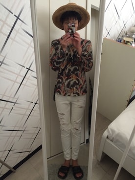 「PAUL&JOE（ポールアンドジョー）のアイテム」を使った、藤枝蘭丸さん（メンズ・175cm）の夏コーディネート