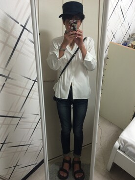 「Rodeo Crowns（ロデオクラウンズ）のアイテム（デニムパンツ）」を使った、藤枝蘭丸さん（メンズ・175cm）の秋コーディネート