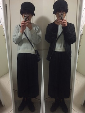 「EMODA（エモダ）のアイテム（ブルゾン）」を使った、藤枝蘭丸さん（メンズ・175cm）の秋コーディネート