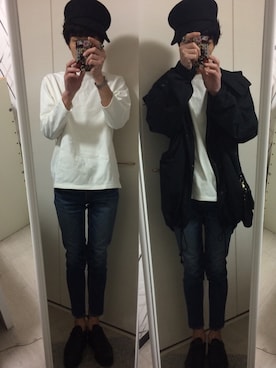 「Rodeo Crowns（ロデオクラウンズ）のアイテム（モッズコート）」を使った、藤枝蘭丸さん（メンズ・175cm）の春コーディネート