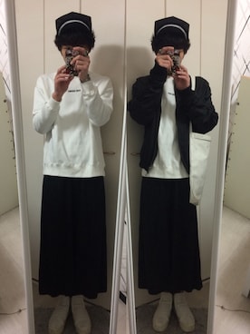 「EMODA（エモダ）のアイテム（ブルゾン）」を使った、藤枝蘭丸さん（メンズ・175cm）の春コーディネート
