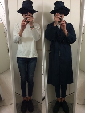 「バスクシャツ」｜「アイテム（その他アウター）」を使った、藤枝蘭丸さん（メンズ・175cm）の春コーディネート