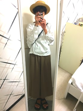 「Teva（テバ）のTeva / プラットフォーム ユニバーサル（サンダル）」を使った、藤枝蘭丸さん（メンズ・175cm）の夏コーディネート