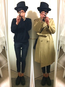 「MOUSSY（マウジー）のアイテム（トレンチコート）」を使った、藤枝蘭丸さん（メンズ・175cm）の春コーディネート