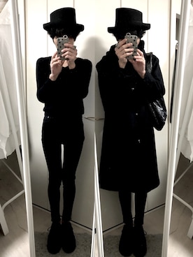 「MOUSSY（マウジー）のアイテム（その他アウター）」を使った、藤枝蘭丸さん（メンズ・175cm）の冬コーディネート