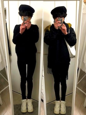 「MOUSSY（マウジー）のアイテム（ブルゾン）」を使った、藤枝蘭丸さん（メンズ・175cm）の冬コーディネート