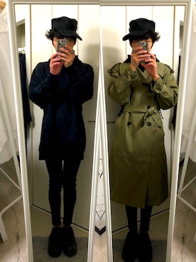 「MOUSSY（マウジー）のアイテム（トレンチコート）」を使った、藤枝蘭丸さん（メンズ・175cm）の春コーディネート