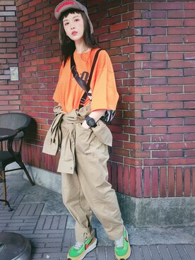 「Slightly Numb（スライトリーナム）のアイテム」を使った、昀*⋈さん（レディース・158cm）の秋コーディネート