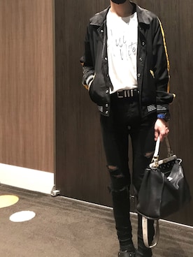 「CELINE（セリーヌ）のアイテム（ブルゾン）」を使った、Innaさん（メンズ・175cm）の夏コーディネート