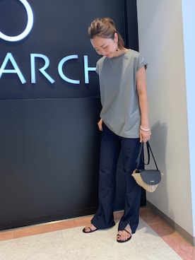 「URBAN RESEARCH ROSSO」｜「アイテム（チュニック）」を使った、hamadaさん（レディース・155cm）の夏コーディネート