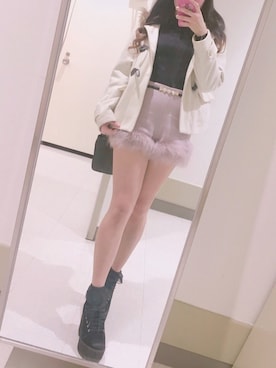 「フェザー」｜「アイテム（ダッフルコート）」を使った、♡ chihiro ♡さん（レディース・157cm）の春コーディネート