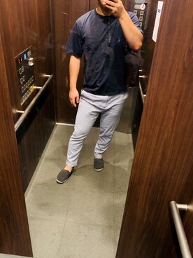 「417 EDIFICE」｜「アイテム（スリッポン）」を使った、yotsnyalvさん（メンズ・174cm）の夏コーディネート