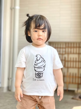 𝗧𝗼𝗻𝗮𓃟𝗡𝗮𝘀𝗵𝗶さん（キッズ・100cm）の春コーディネート