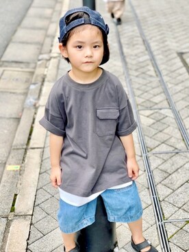 𝗧𝗼𝗻𝗮𓃟𝗡𝗮𝘀𝗵𝗶さん（キッズ・100cm）の夏コーディネート