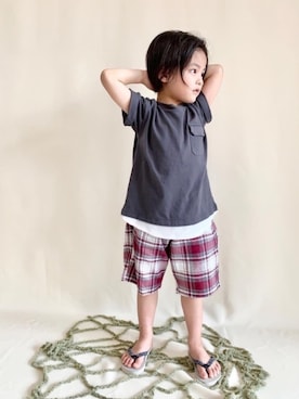 𝗧𝗼𝗻𝗮𓃟𝗡𝗮𝘀𝗵𝗶さん（キッズ・110cm）の夏コーディネート
