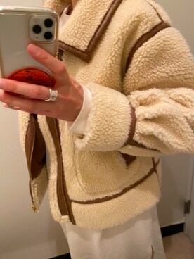 「U by SPICK&SPAN（ユーバイスピックアンドスパン）のアイテム（ジャケット/アウター）」を使った、☺︎hal☺︎さん（レディース・163cm）の冬コーディネート
