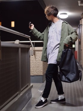 「osharewalker（オシャレウォーカー）のアイテム（バッグ）」を使った、ぬぬーしゅさん（メンズ・172cm）の春コーディネート