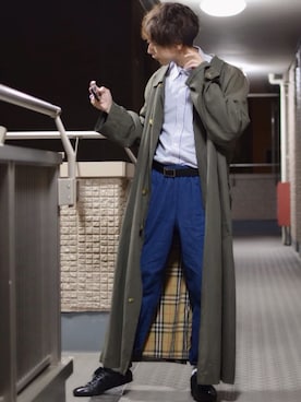 「平成最後のWEARISTAセンバツ」｜「アイテム（トレンチコート）」を使った、ぬぬーしゅさん（メンズ・172cm）の春コーディネート