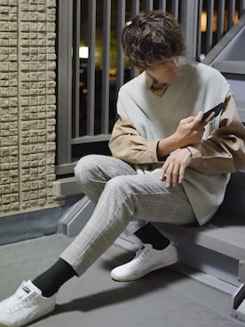 「平成最後のWEARISTAセンバツ」｜「アイテム（スリッポン）」を使った、ぬぬーしゅさん（メンズ・172cm）の春コーディネート