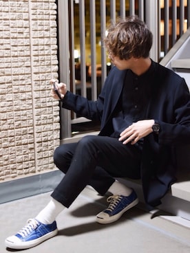 「ジャックパーセル」｜「アイテム（その他アウター）」を使った、ぬぬーしゅさん（メンズ・172cm）の春コーディネート
