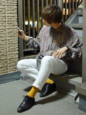 Gu テーパードアンクルジーンズａを使ったメンズ人気ファッションコーディネート Wear