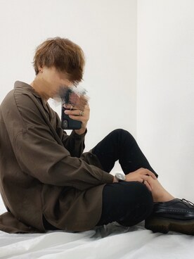 「apres jour mignon（アプレジュールミニョン）のアイテム（トップス）」を使った、ぬぬーしゅさん（メンズ・172cm）の秋コーディネート