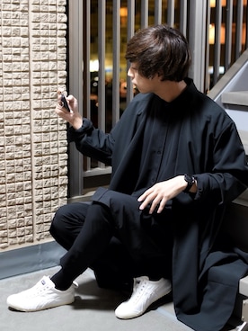 「Onitsuka Tiger（オニツカタイガー）のアイテム（スリッポン）」を使った、ぬぬーしゅさん（メンズ・172cm）の秋コーディネート
