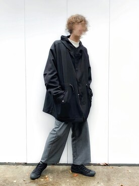 「シンプルおしゃれが好き」｜「アイテム（スリッポン）」を使った、ぬぬーしゅさん（メンズ・172cm）の冬コーディネート