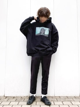 「Herden（ハーデン）のHerden MIRROR GHOST PK（パーカー）」を使った、ぬぬーしゅさん（メンズ・172cm）の冬コーディネート