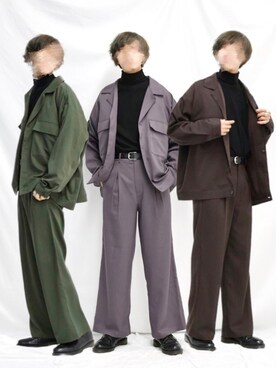 テーラードジャケットを使った 双子コーデ のメンズ人気ファッションコーディネート Wear