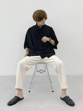 「kutir」｜「アイテム（アナログ腕時計）」を使った、ぬぬーしゅさん（メンズ・172cm）の夏コーディネート