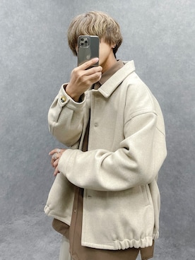 「epnok」｜「アイテム（ブルゾン）」を使った、ぬぬーしゅさん（メンズ・172cm）の冬コーディネート