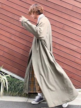 「バーバリー」｜「アイテム（その他）」を使った、ぬぬーしゅさん（メンズ・172cm）の冬コーディネート