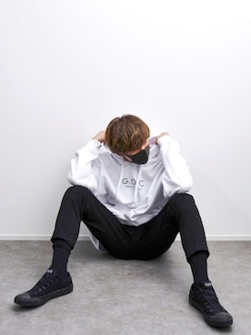 「G.O.C（ジーオーシー）のアイテム（パーカー）」を使った、ぬぬーしゅさん（メンズ・172cm）の秋コーディネート