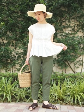 「relume」｜JOURNAL STANDARD relumeくずはモール店 Lady'sスタッフさん（レディース・155cm）の夏コーディネート